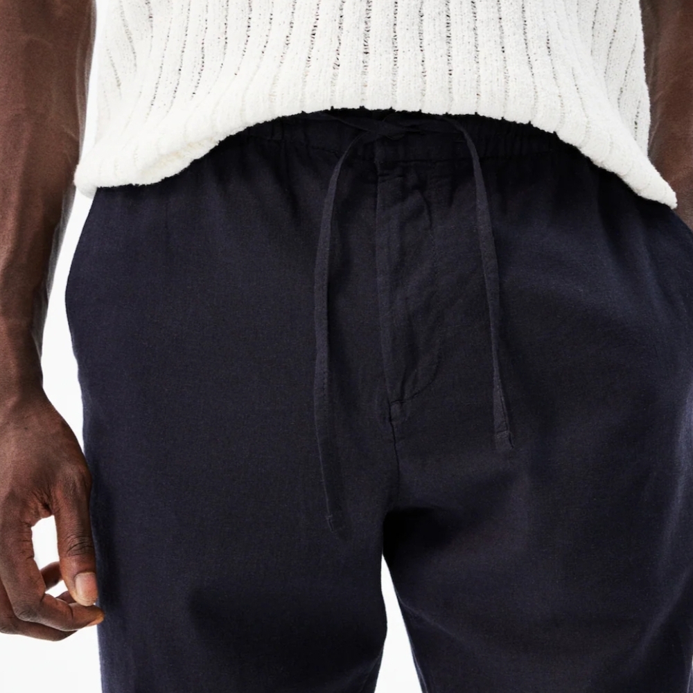 Navy Drawstring Pants - Picture 6 of 8